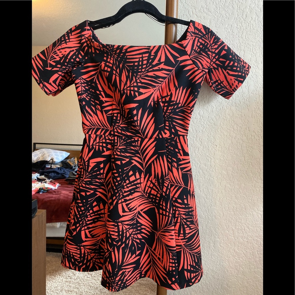 Zara tropical off the should dress